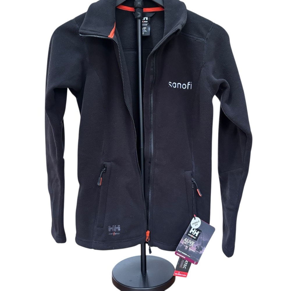 Helly Hansen Work Wear  Black Luna Fleece Jacket with Red Accents Women’s Small - Picture 3 of 16